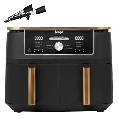 Ninja Foodi MAX, Freidora de Aire 6 en 1 con Compartimento Doble, 9,6L