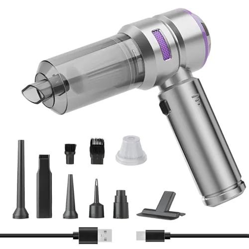 Higoom Aspirador 4 en 1 de Mano inalámbrico: Aspirador para Coche, Mini Aspirador con succión Fuerte de 22000 Pa, soplador de Polvo. Se Puede Utilizar Tanto en el hogar como en el Coche