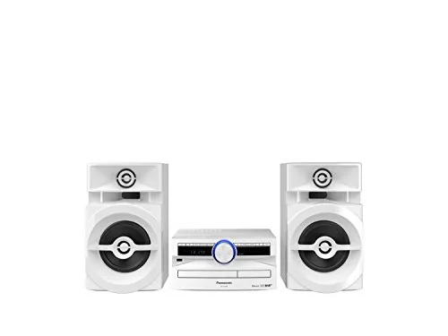 Panasonic SC-UX104EG-W - Micro música de CD (Bluetooth, sintonizador (Dab+/FM), USB, AUX-IN, DJ Jukebox, 300 W RMS, Color Blanco