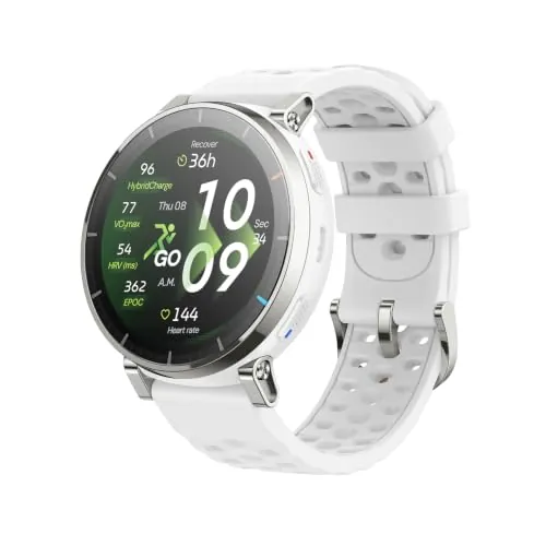 Amazfit Active 3 Premium Reloj Inteligente GPS Running, 45mm, Pantalla AMOLED 1,32" Zafiro, Batería de 12 Días, 4 GB Almacenamiento, NFC, Mapas Offline, 170+ Deportes, Smartwatch para Android iPhone