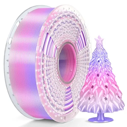 SUNLU Silk Rainbow Filament, Bobina de 1KG(Lila-Violeta)