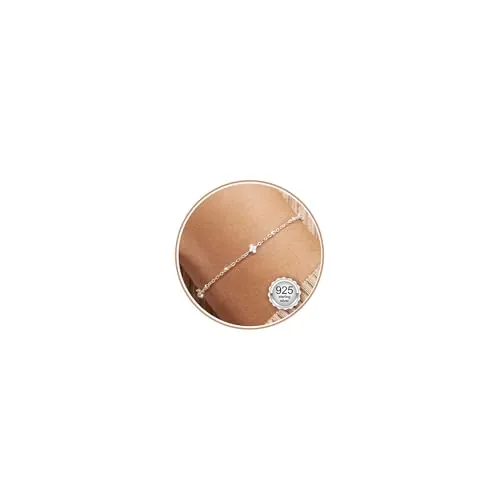 LOLIAS Pulsera Mujer Plata 925 Ajustable Trebol Charms Bracelet Regalo Joyas de Mujer Niña