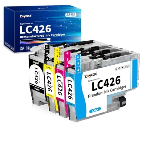 Zoyood LC426 Cartuchos de Tinta Compatible con Brother LC426XL LC426VAL Multipack LC426BK LC426C LC426M LC426Y para Brother MFC-J4340DW MFC-J4335DW MFC-J4540DW MFC-J4535DW (Paquete de 4)