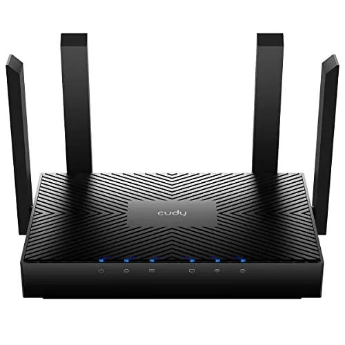 Cudy AX3000 Gigabit Mesh Wi-Fi 6 Router, 4 puertos GbE, 160 MHz, WR3000 | Cuatro puertos Gigabit con IPTV/VLAN: 1 puerto WAN GbE y 3 puertos LAN GbE que ofrecen un rendimiento por cable óptimo; compa