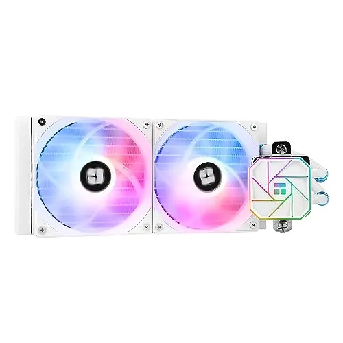 Thermalright Aqua Elite 240 White V3 Refrigerador de procesador líquido, 240 hileras de enfriamiento, 2 ventiladores PWM de 120 mm, rodamiento S-FDB, para AMD/AM4/AM5, Intel