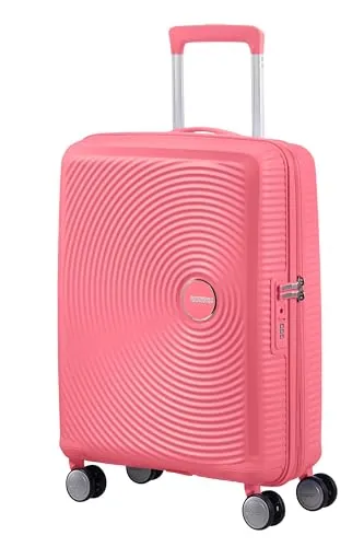 American Tourister Soundbox - Spinner S Expandible Maleta de Cabina, 55 cm, 35.5/41 L, Rosa (Sun Kissed Coral)
