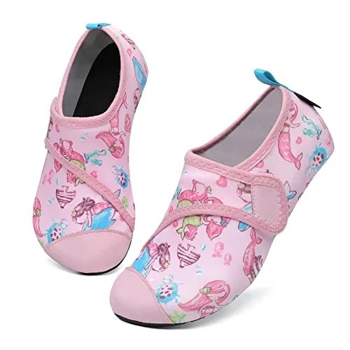 SAGUARO Calcetines Piscina Niña Surf Aqua Escarpines Niño Secado Rápido Antideslizante Zapatillas Deportivas Acuáticas Rosapink 24/25 EU