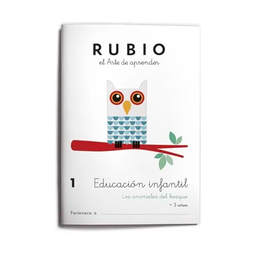 1 Educación Infantil RUBIO - Animales del bosque | +3 años | Trazo vertical, horizontal. El círculo. Concepto grande y pequeño.