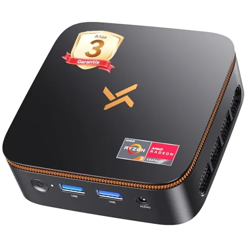 Huidun 2026 H50 Mini PC, AMD Ryzen 3300U, 16GB DDR4 512GB SSD, Win 11 Pro, Gráficos Radeon, 4K@60Hz HDMI+DP, WiFi5/BT 4.2, Mini Ordenador de Sobremesa para Oficina y Teletrabajo, 3 años de garantía