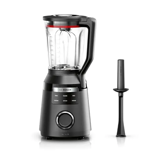 Bosch - Batidora de vaso VitaPower Serie 6, motor de 1800 vatios, velocidad del motor de hasta 45.000 rpm, 6 programas automáticos, jarra batidora Tritan, negro, MMB6652B