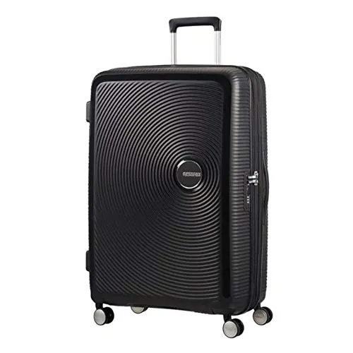 American Tourister Soundbox - Spinner L Expandible Maleta, 77 cm, 97/110 L, Negro (Bass Black)