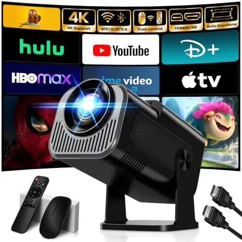 Proyector Portátil 2026 Upgraded 4K 1080P Supote WiFi 6 Bluetooth 5.2