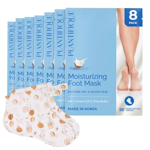 PLANTIFIQUE Mascarilla Pies Coreana Tipo Calcetines Hidratantes Pies (x8)