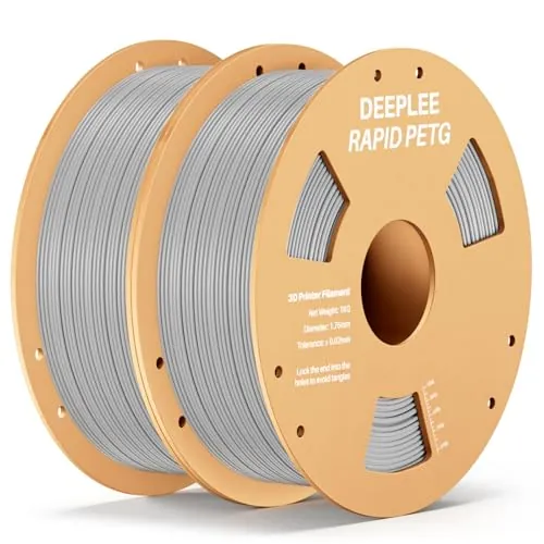 DEEPLEE PETG Rápido 1.75 mm, Gris, Pack 2 x 1 kg