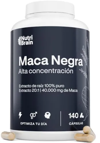 Maca Negra Andina 40.000mg Ultraconcentrada, Extracto 20:1, 140 Cápsulas