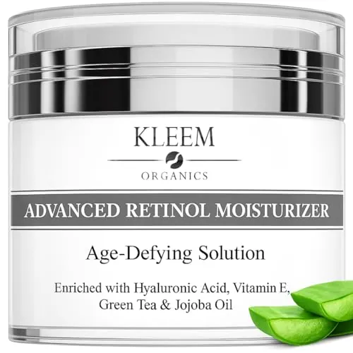 Crema Hidratante Facial Mujer y Hombres con Retinol, Ácido Hialurónico y Vitamina E– Crema Antiarrugas Mujer para Reducir Arrugas, Líneas Finas y Manchas Oscuras – Antiedad Facial Crema de Noche -50ml