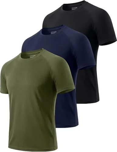 Cimic 3 Piezas Camiseta Deporte Hombre Running Manga Corta Ropa