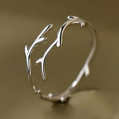 Anillo Ajustable Simple y Elegante de Personalidad Abierta para Mujeres y Hombres, Ideal para Fiestas, Vacaciones, Banquetes, Bodas, Uso Diario y Joyería Versátil, One Size, Metal, Sin piedra preciosa