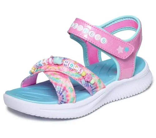 Skechers Sandalias JUMPSTERS Tie Dye BFFs, rosa, 3 UK