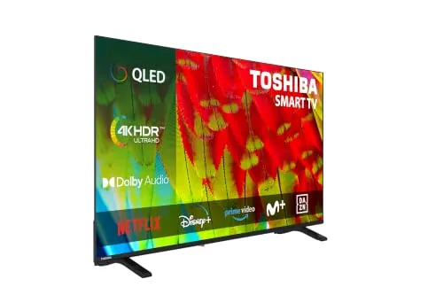 Toshiba 50QV1563DG Televisor 50 Pulgadas QLED, 4K UHD, Smart TV, sin Marcos, HDR10, Dolby Audio, Compatible con Alexa, Gama 2026