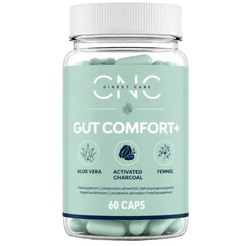 CNC GUT COMFORT+ – Complemento Alimenticio con Cultivos Bacterianos, Aloe Vera, Carbón Activo e Hinojo – 100 Mil Millones de UFC
