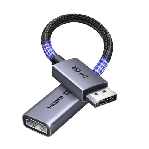 UGREEN 8K Adaptador DisplayPort a HDMI Unidireccional 8K 60Hz 4K 240Hz 20CM