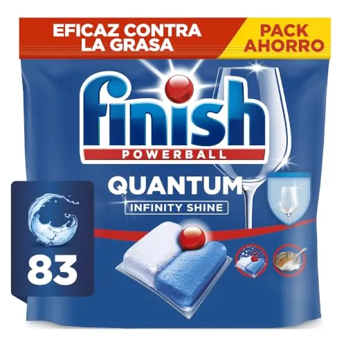 Finish Quantum Infinity Shine Pastillas para lavavajillas - 83 cápsulas