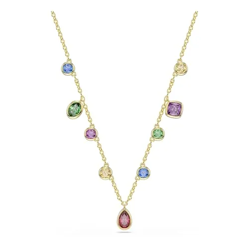 Swarovski Collar Imber, Tallas mixtas, Multicolor, Acabado en oro de 18 quilates