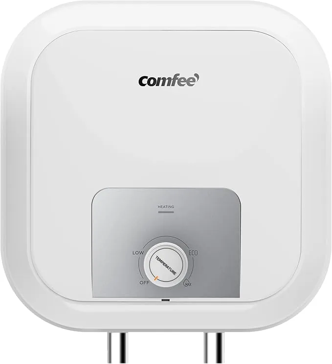 COMFEE' Termo Eléctrico 10L Calentador de Agua Eléctrico D10-15VD1OW Bajo el Fregadero, con Depósito de Agua - Ligero, Compacto, Fácil de Instalar - Ideal para una Familia Pequeña