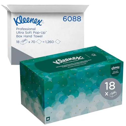 Kleenex Toallas Desechables 6088, 1 capa, Toallas Papel Secamanos, 18x70
