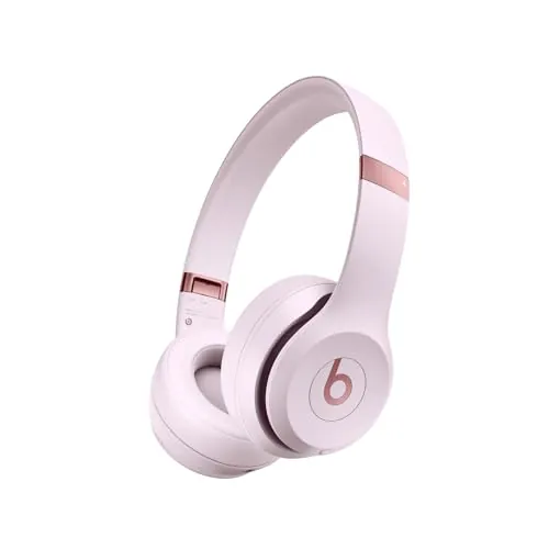 Beats Solo 4 - Auriculares Wireless Bluetooth on-Ear, compatibles con Apple y Android, con hasta 50 Horas de batería - Rosa algodón