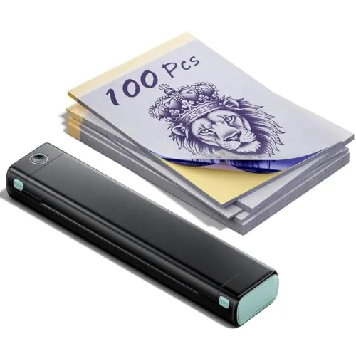 Phomemo M08F Termocopiadora Tattoo Impresora Tatuajes con 100 Pcs de Papel