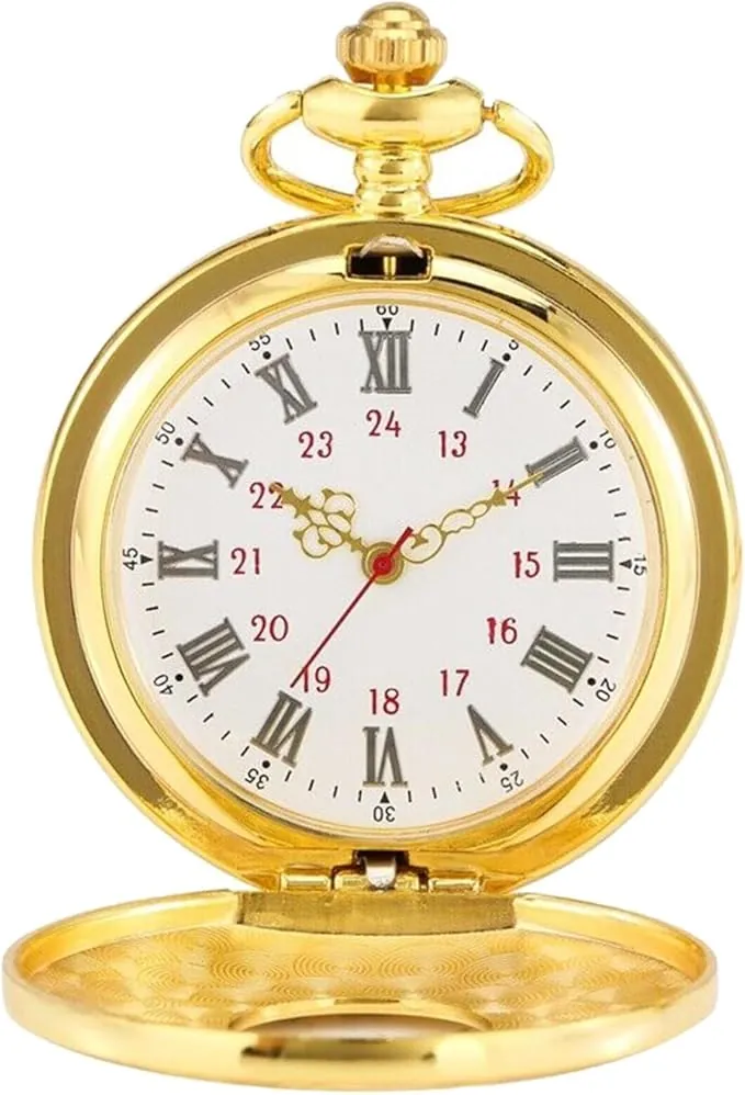 Cerioll Vintage Reloj De Bolsillo, Reloj De Bolsillo De Cuarzo, Relojes De Bolsillo con Cadena, Reloj Bolsillo Hombre, Reloj De Bolsillo Vintage con Cadena, Reloj De Bolsillo Unisex, Oro