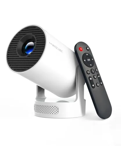 Magcubic Proyector, Mini Portátil Proyector 4K Supote con WiFi 6 BT 5.4, Rotación de 180°, Proyectores de Video doméstico projetor, Remoto por Voz, Altavoz Soundbass 5W