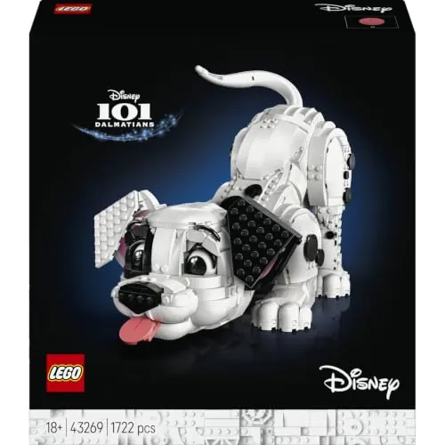 LEGO Disney Cachorro de 101 Dálmatas 43269 | Set para adultos, figura articulada de perro, se transforma en 6 perros diferentes, regalo de cumpleaños, 1722 piezas