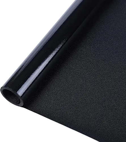 rabbitgoo Vinilos para Cristales Privacidad, Vinilos para Ventanas Opaco, Lamina Vinilo Ventana Estático Anti UV, Vinilo Autoadhesivo Decorativo para Puertas Cristal Dormitorio, Mate Negro 75x200cm