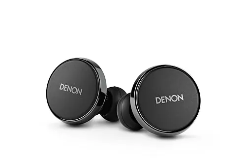 DENON PerL Pro True Wireless Earbuds, Perfil de Sonido Personalizado, Auriculares con cancelación de Ruido, Auriculares Resistentes al Agua, con micrófonos Integrados y batería de Larga duración