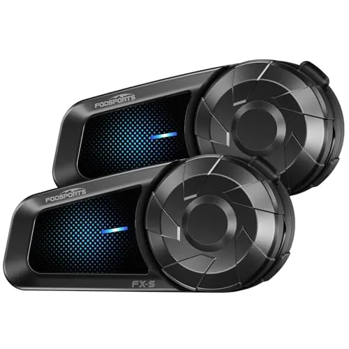 Fodsports FX-S Intercomunicador Casco Moto, 2 Vías Intercom Motor