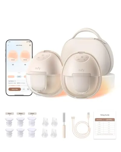 eufy by Anker S1 Pro Sacaleches eléctrico con calor, estuche de carga,