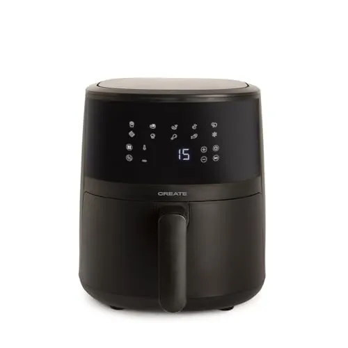 CREATE/AIR FRYER STUDIO EASY/Freidora de aire 4.5 L negro/Capacidad 5-6 raciones, 10 programas, panel de control táctil, control de tiempo y tempertura, 1400W