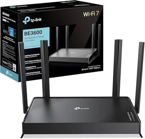 TP-Link Archer BE220 - Router WiFi 7, Doble Banda, Puertos Gigabit
