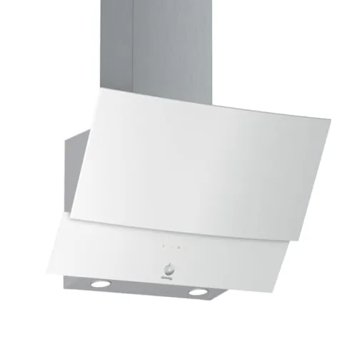 Balay, Campana decorativa inclinada, Serie Cristal, Blanco, 3BC565GB | Control táctil, Anchura de 60 cm, 593m3/h, Iluminación LED.