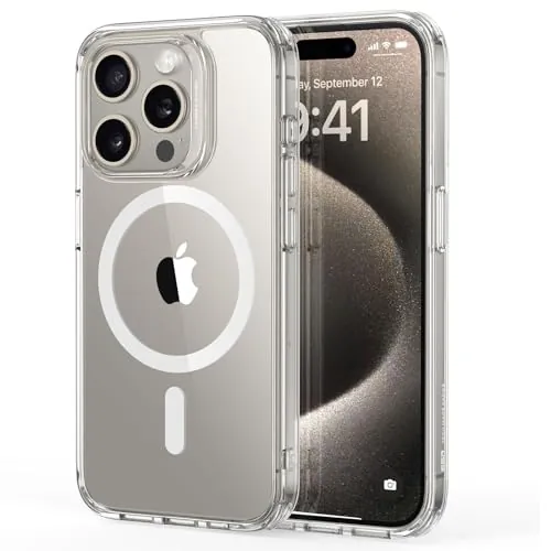 ESR Classic Hybrid Funda para iPhone 15 Pro, Transparente