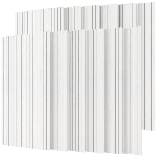 TONOR 12 PCS Paneles Acusticos Grande, 120x60x0,9cm Paneles Insonorizacion Pared, Aislante Acustico Autoadhesivo, Panel Decorativo Pared para Página Principal Sala de Uía Oficina, Blanco