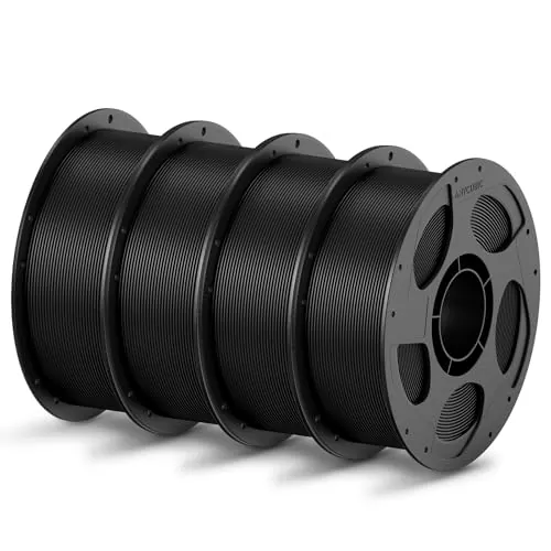 ANYCUBIC PLA Negro 1,75 para Impresora 3D - 4KG con Carrete Desmontable, Precisión +/- 0,02 mm, RFID Inteligente