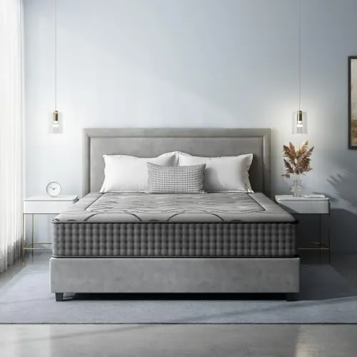 DEWINNER Colchón 150x190 cm, Altura 30 cm, Híbrido | 7 Zonas Muelles Ensacados, Espuma Viscoelástica Alta Densidad, Transpirable y Anatómico, Oeko-Tex & CertiPUR-US