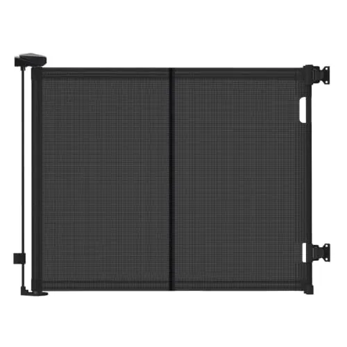 Barrera de Seguridad Retráctil para Niños y Perros, Puerta Seguridad Bebé Extensibles, Retráctil Vallas para Escaleras y Pasillos, Interiores y Exteriores