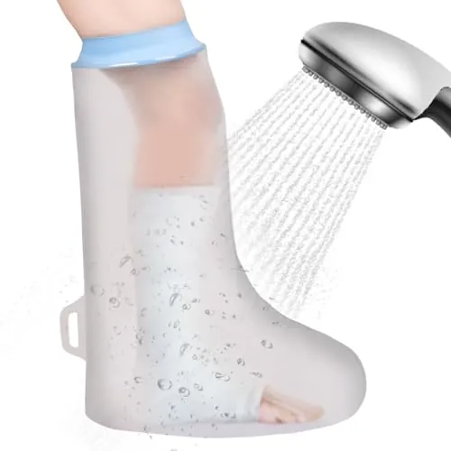 Fasola Protector Escayola Pierna para Ducha, Piscina, Funda para Escayola Pierna Adulto, Reutilizable Bolsa Escayola Pierna Mantenga Secos el Yeso y el Vendaje