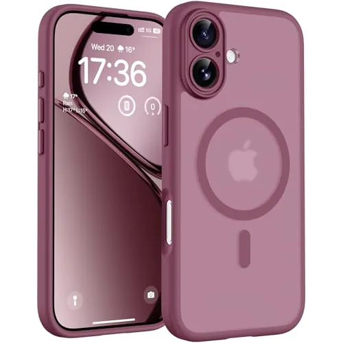TOCOL Funda para iPhone 17 (6,3"), Compatible con MagSafe, Ciruela