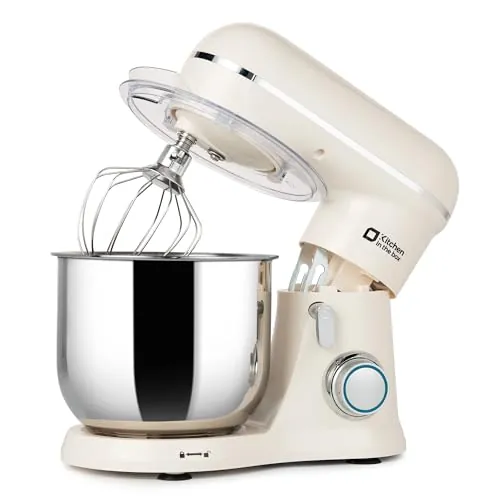 Kitchen in the box Batidora Amasadora Mini 3.5L, Amasadora Pan y Repostería 800W, 10+ Velocidades con Pulso, Robot de Cocina Multifunción con Accesorios, para Principiantes y Cocinas Pequeñas